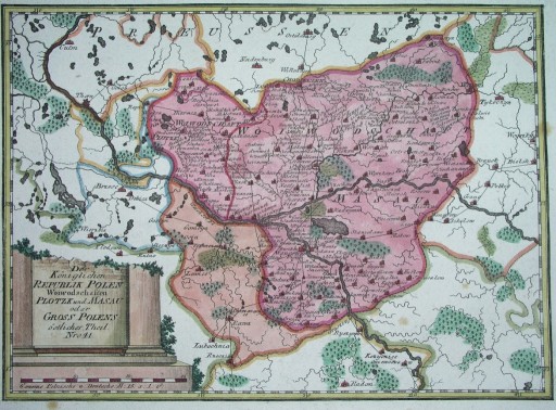 Zdjęcie oferty: 1790 MAPA MAZOWSZE Warszawa Płock Siedlce Łomża