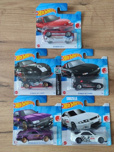 Zdjęcie oferty: Hot Wheels zestaw Nissan Skyline Mazda MX-5 Honda 