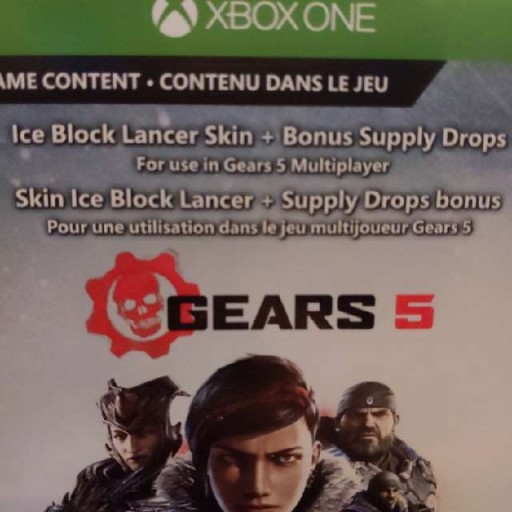 Zdjęcie oferty: Kod Gears of War 5 SKIN ICE BLOCK LANCER+SUPPLY