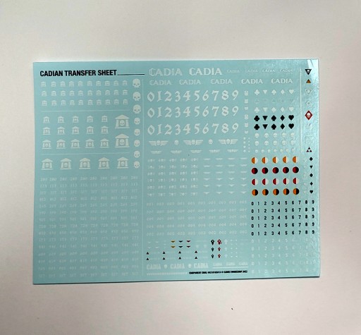 Zdjęcie oferty: Cadian Transfer Sheet Astra Militarum Warhammer