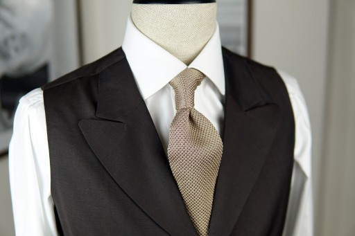 Zdjęcie oferty: NOWY krawat knit beżowy beż złoty męski 8cm ślub 
