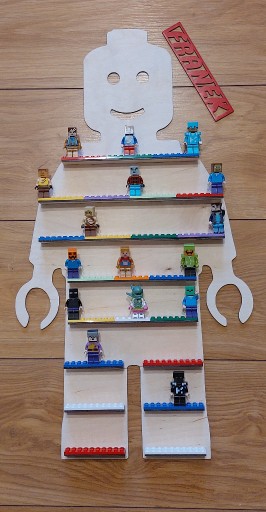 Zdjęcie oferty: Półka na ludziki z Lego z imieniem XL 60 cm
