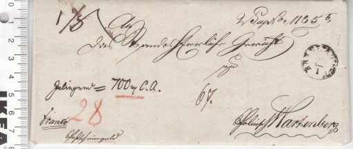 Zdjęcie oferty: Niemcy BRESLAU koperta list z 1841 roku