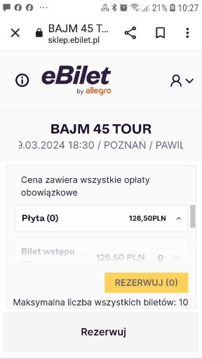 Zdjęcie oferty: 2 Bilety na  koncert Bajm 45 lecie 