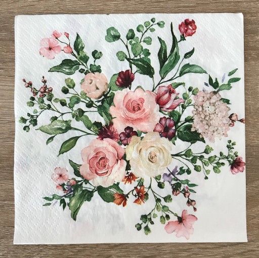 Zdjęcie oferty: Serwetka decoupage - kwiaty, róże 33x33