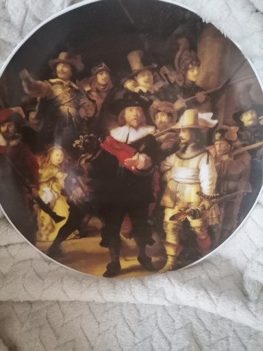 Zdjęcie oferty: Talerz ozdobny duży, obraz  Rembrandt  Straż nocna