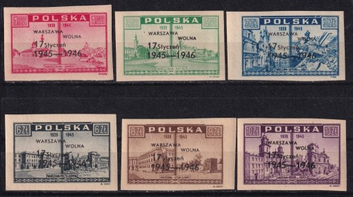 Zdjęcie oferty: Polska 1946** fi.388-393 cena 30,90 zł kat.15€