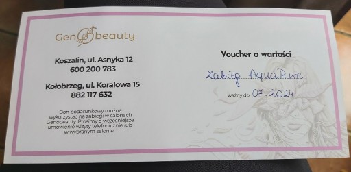 Zdjęcie oferty: Voucher zabieg AQUAPURE Koszalin Kołobrzeg