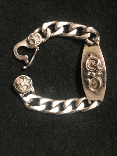 Zdjęcie oferty: Bransoletka męska srebro (pr. 925) z liliami-Solid