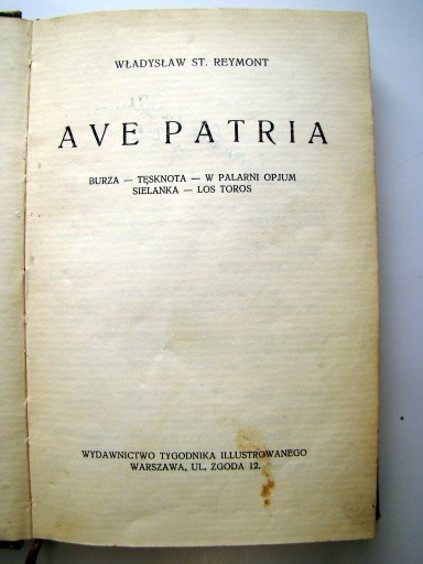 Zdjęcie oferty: Ave Patria - Władysław Reymont