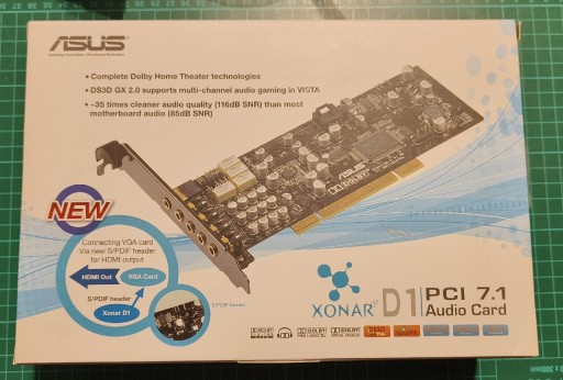 Zdjęcie oferty: Xonar D1 PCI 7.1 Karta dźwiękowa