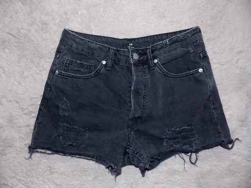 Zdjęcie oferty: Spodenki jeansowe H&M czarne przetarcia