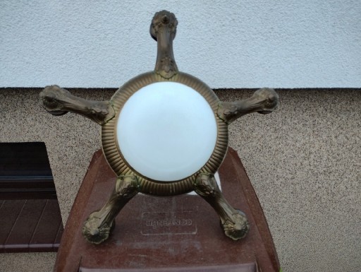 Zdjęcie oferty: Lampa elektryczna antyk ok 1920 mosiądz szkło 60cm