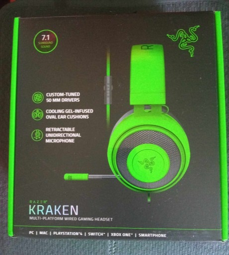 Zdjęcie oferty: Słuchawki gamingowe razer kraken zielone 