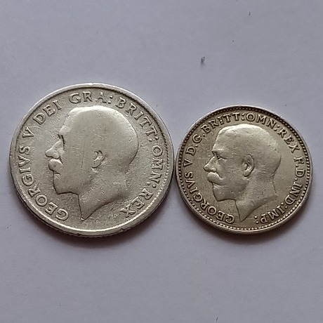 Zdjęcie oferty: 6 PENSOW z 1924 r i 3 PENSY z 1921 r , srebro