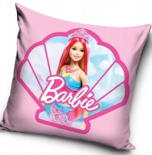 Zdjęcie oferty: Poduszka + Poszewka Barbie róż z licencją 40x40cm