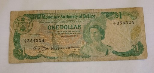 Zdjęcie oferty: Banknot, Belize, 1 Dolar, 1980