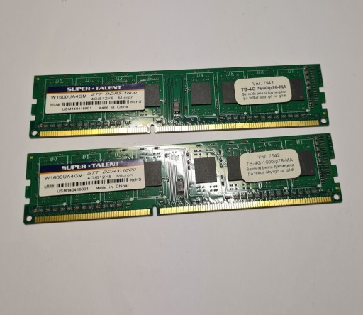 Zdjęcie oferty: Pamięć RAM Super Talent DDR3 8GB (2x4GB) 1600MHz
