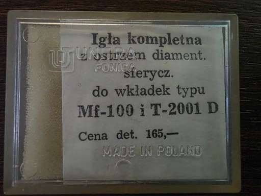 Zdjęcie oferty: UNITRA fonica Igła kompletna do MF 100 i T 2001D NOWA !!!