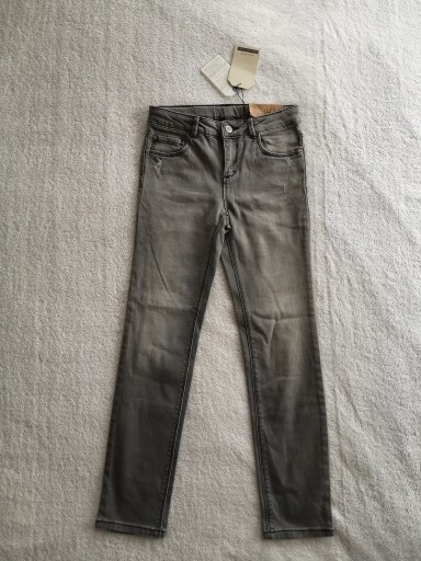 Zdjęcie oferty: Nowe szare spodnie jeansowe jeansy Zara 140