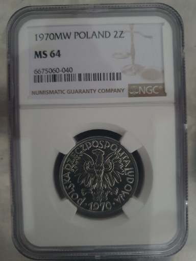 Zdjęcie oferty: 2 zł Jagody 1970r Mennicza  NGC MS64 !