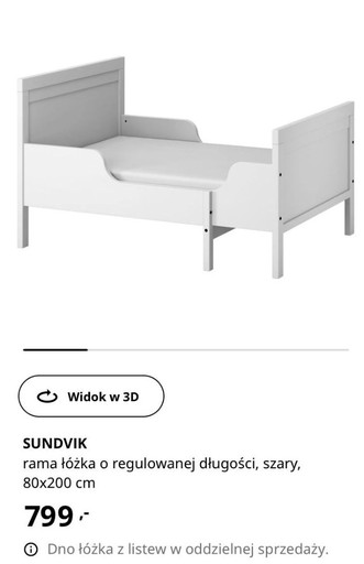 Zdjęcie oferty: IKEA Łóżeczko "rosnące" razem z bobasem, komplet