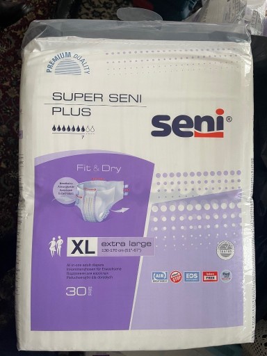 Zdjęcie oferty: Super Seni Plus pieluchomajtki r.XL 59szt gratisy