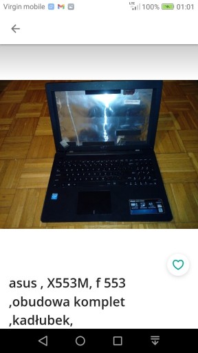 Zdjęcie oferty: asus , X553M, f 553 ,obudowa komplet ,kadłubek,