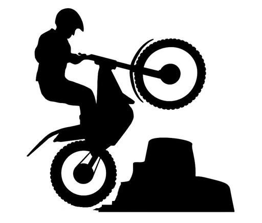 Zdjęcie oferty: NAKLEJKA motocykl trial enduro  *BEZ TŁA* 10x10cm