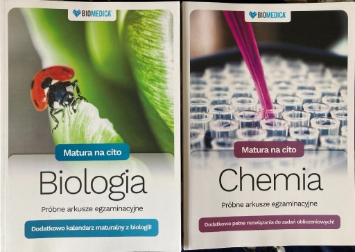 Zdjęcie oferty: Biomedica Biologia Chemia Matura na Cito