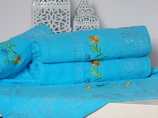 Zdjęcie oferty: Ręcznik frotte niebieski 70 x 140 