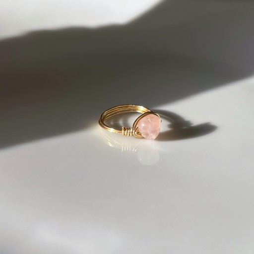 Zdjęcie oferty: Pierścionek z kwarcem różowym