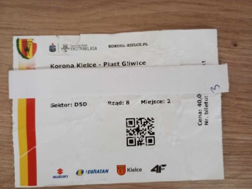 Zdjęcie oferty: Bilet Korona Kielce - Piast Gliwice 05.05.2024