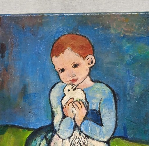 Zdjęcie oferty: Obraz obrazek portret dziecko dziewczynka malowany