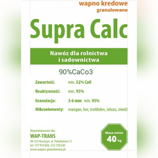 Zdjęcie oferty: Wapno kredowe granulowane z mikroelementami 