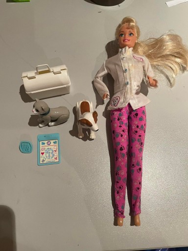 Zdjęcie oferty: Lalka Barbie Pet Doctor weterynarz akcesoria kot 