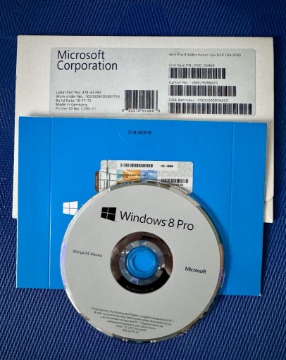 Zdjęcie oferty: Windows 8 Pro 64-bit 