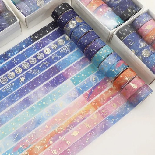 Zdjęcie oferty: Taśma dekoracyjna Starry Sky 12 rolek Scrapbook