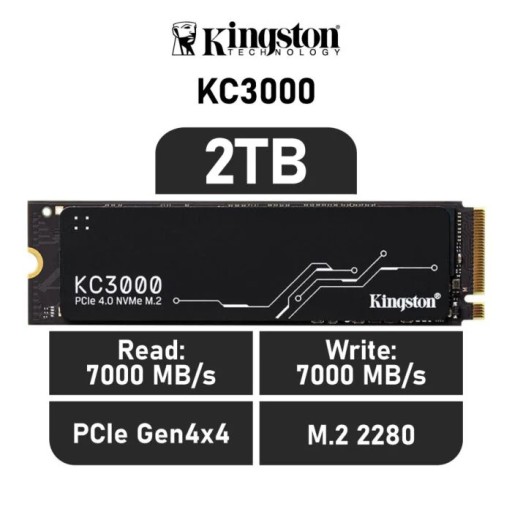 Zdjęcie oferty: Kingston KC3000 2TB M.2 SSD NVMe SKC3000D2048G