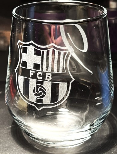 Zdjęcie oferty: FC Barcelona szklanka 300ml ręcznie grawerowana