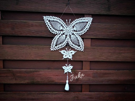 Zdjęcie oferty: szydełkowy motyl-zawieszka- dekoracja okienna