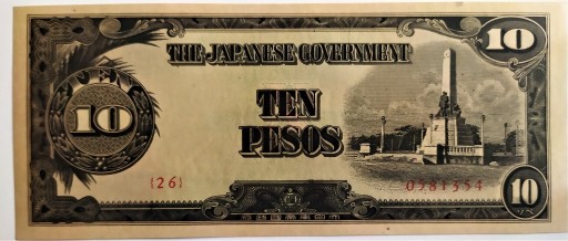 Zdjęcie oferty: Filipiny , japońska okupacja ,10 pesos ,1942 , UNC