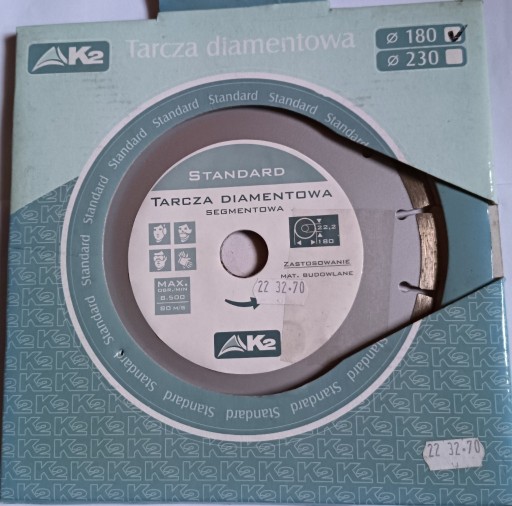 Zdjęcie oferty: TARCZA SEGMENTOWA STANDARD 180 K2