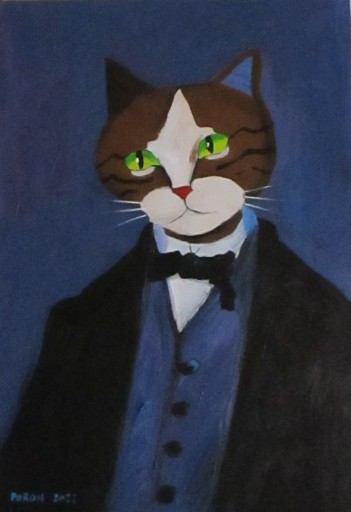 Zdjęcie oferty: Kot wg Cezanna, 42x29,7, kot, koty Cezanne