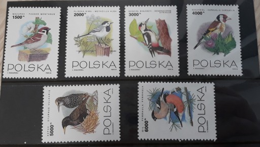 Zdjęcie oferty: Znaczki czyste Polska1993r Mi3458-63 Ptaki