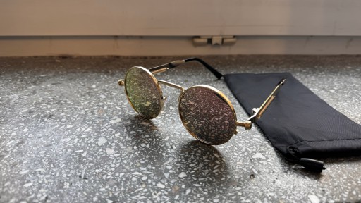 Zdjęcie oferty: Okulary przeciwsłoneczne retropunk gold&pink .