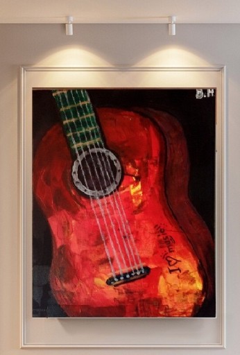 Zdjęcie oferty: Oryginalny obraz I LOVE MUSIC BH ART gitara