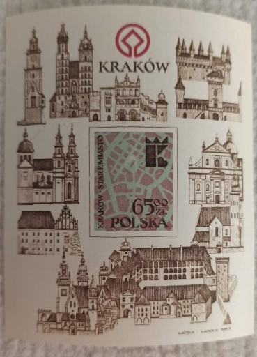 Zdjęcie oferty: Znaczki czysty blok Kraków - Stare Miasto