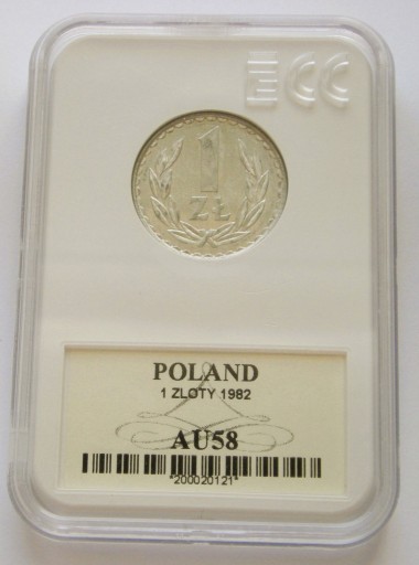 Zdjęcie oferty: WS. 1 ZŁOTY 1982 R GRADING GCN AU58