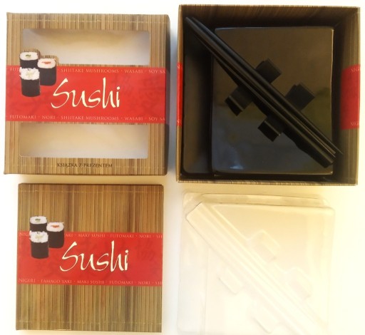 Zdjęcie oferty: Sushi książka kucharska + Zestaw do jedzenia 2 os
